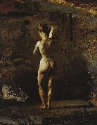 Thomas Eakins Study for William Rush Carving His Allegorical Figure of the Schuylkill France oil painting artist